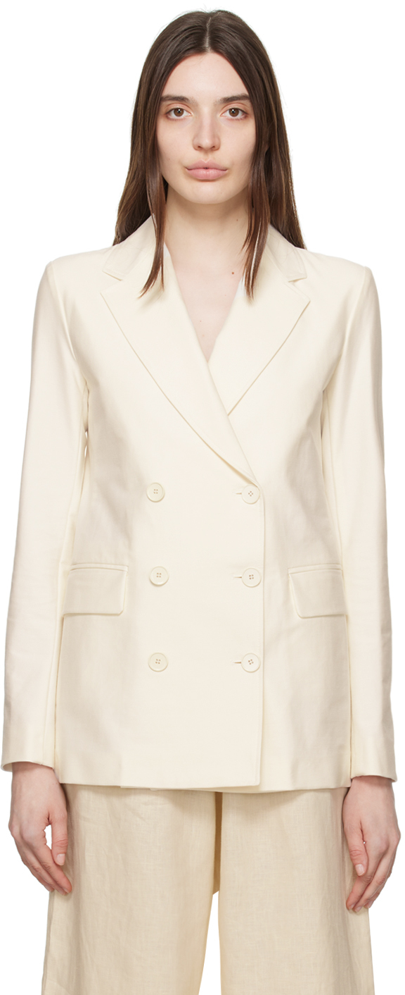 Max Mara Ornella Cotton Jersey Jacket In White