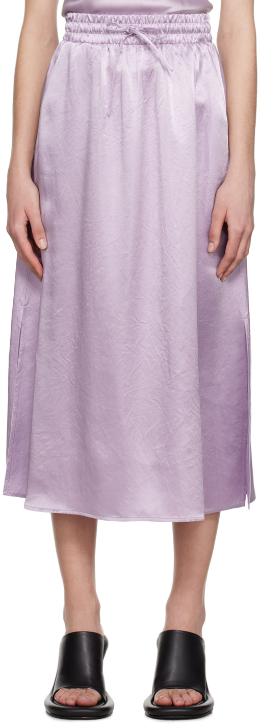 Max Mara Purple Freda Midi Skirt In 002 Lilac