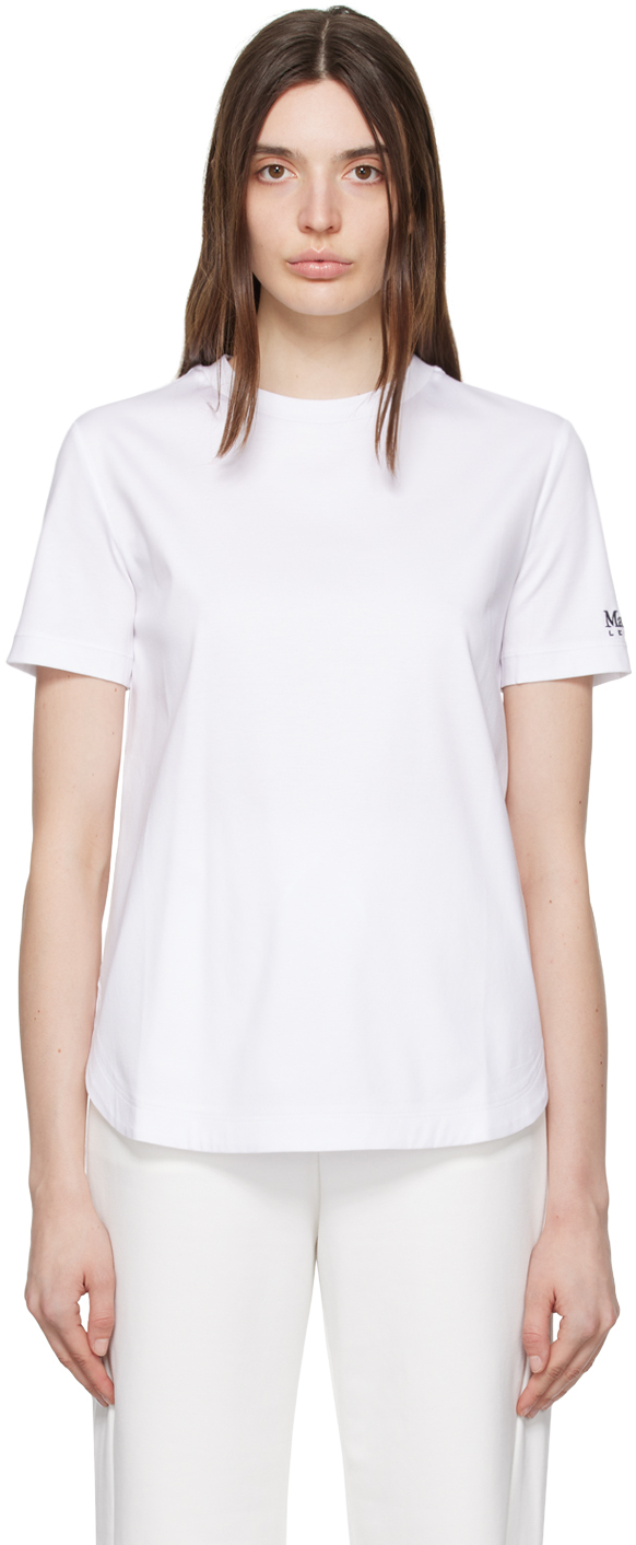 Max Mara Leisure: White Tazzina T-Shirt | SSENSE