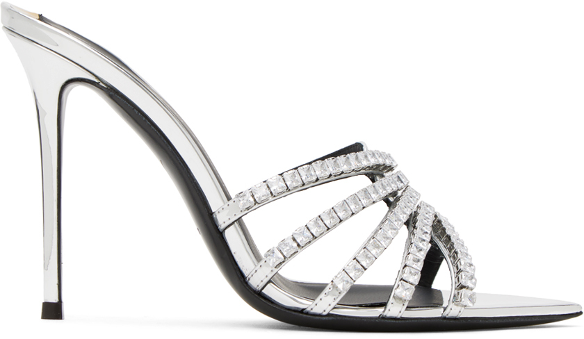 Silver Intriigo Heeled Sandals
