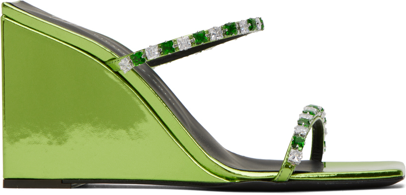 【関税込み】Giuseppe Zanotti グリーン Shangay ヒールサンダル Green Shangay Heeled Sandals by Giuseppe Zanotti on Sale