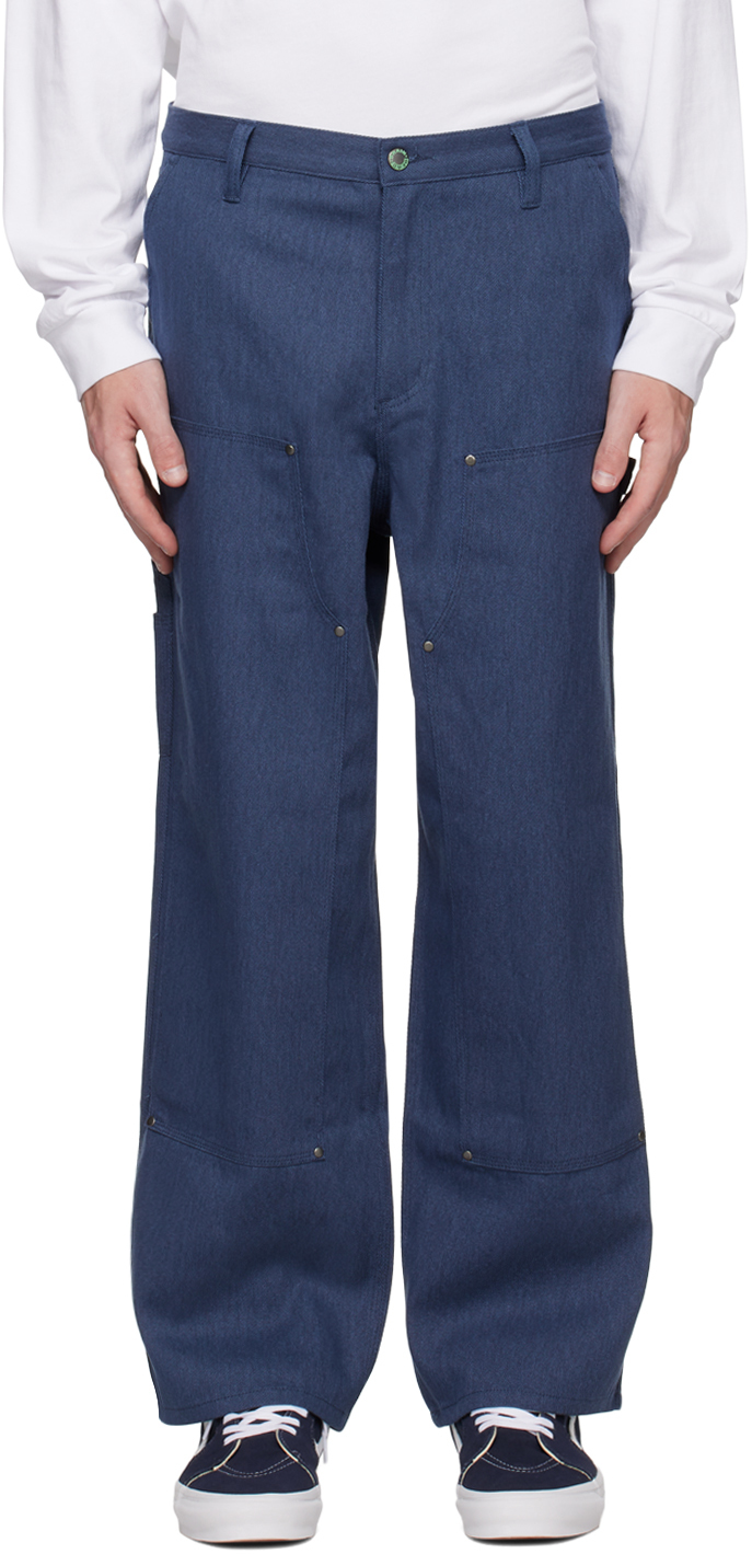Pantalon Utilitaire Jeans Bleu Cobalt Kowtow By Rudy Jude - Taille 0 - Coupe Droite En Coton - Neuf Sans étiquettes