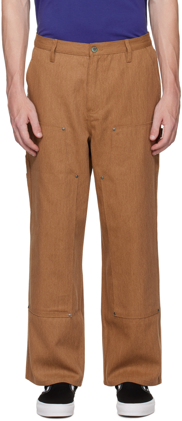 Brown Double Knee Utility Trousers