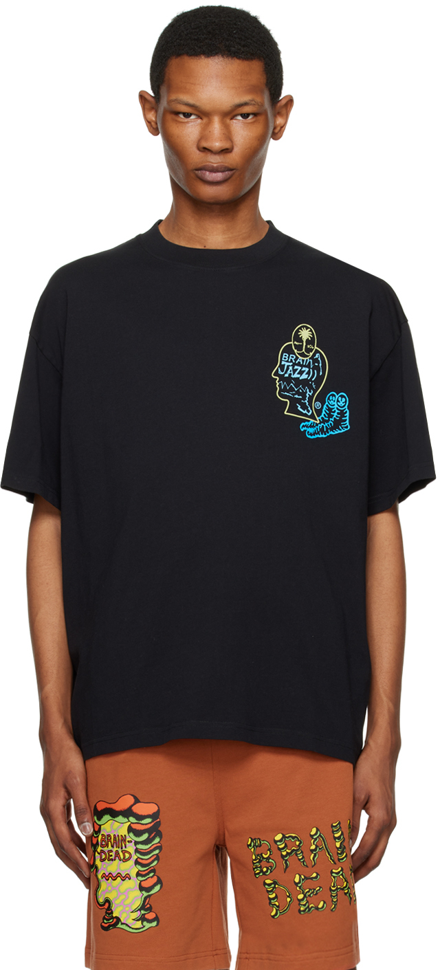 Black Brain Jazz T-Shirt by Brain Dead on Sale