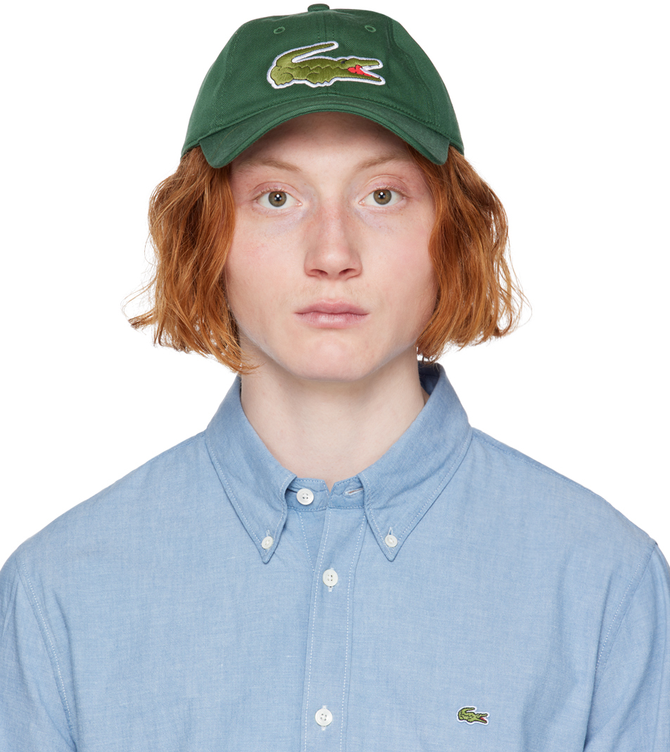 LACOSTE GREEN EMBROIDERED CAP