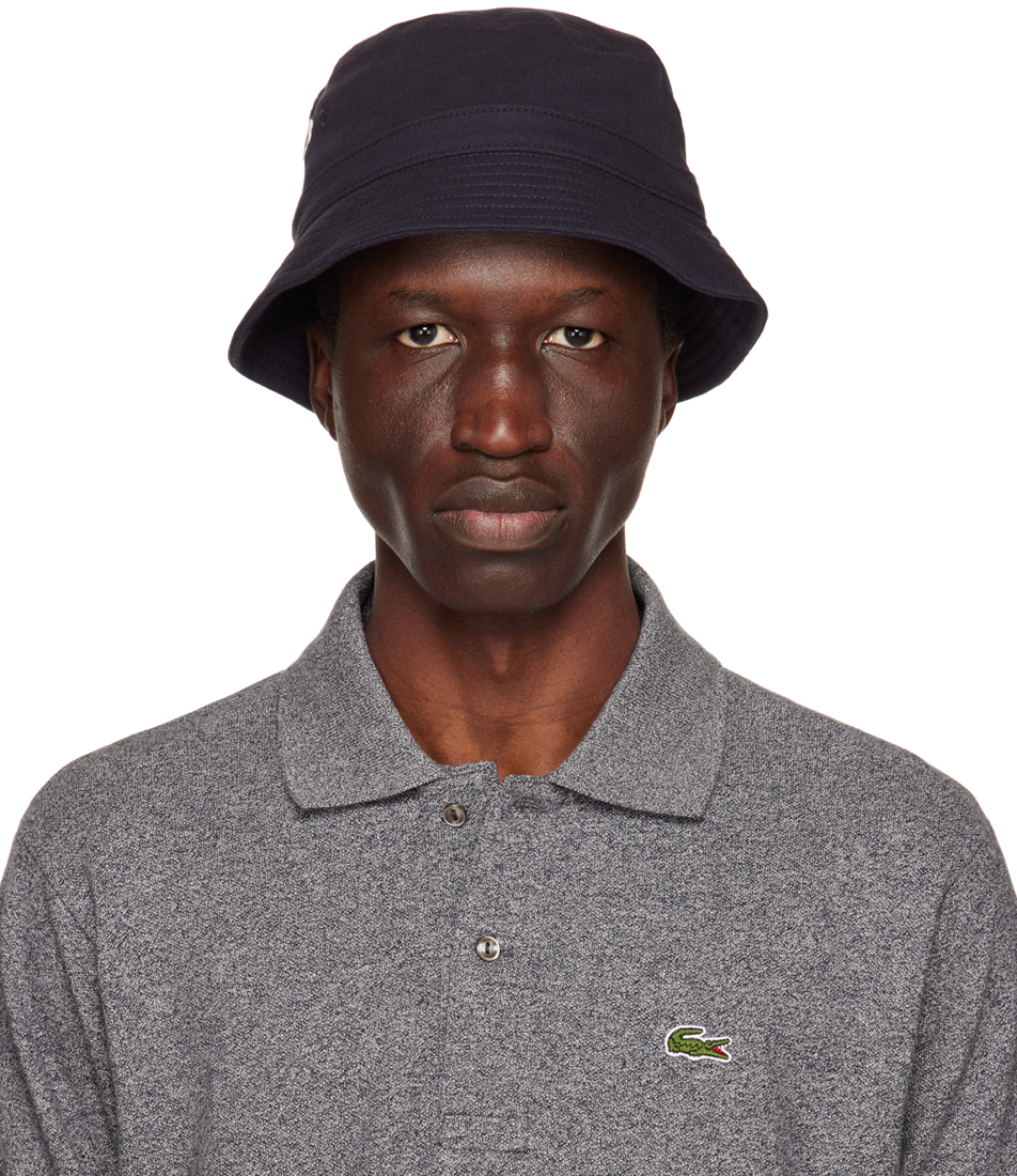 Navy Patch Bucket Hat by Lacoste on Sale