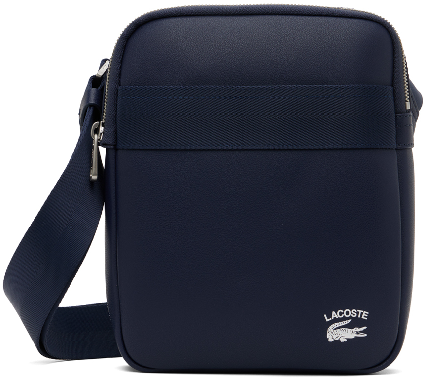 Lacoste Mens Flat Crossover Bag, Navy Blue