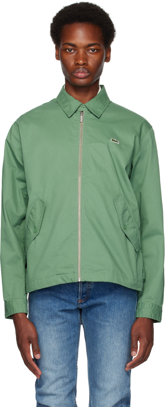 Lacoste Green Zip Jacket In Kx5 Ash Tree