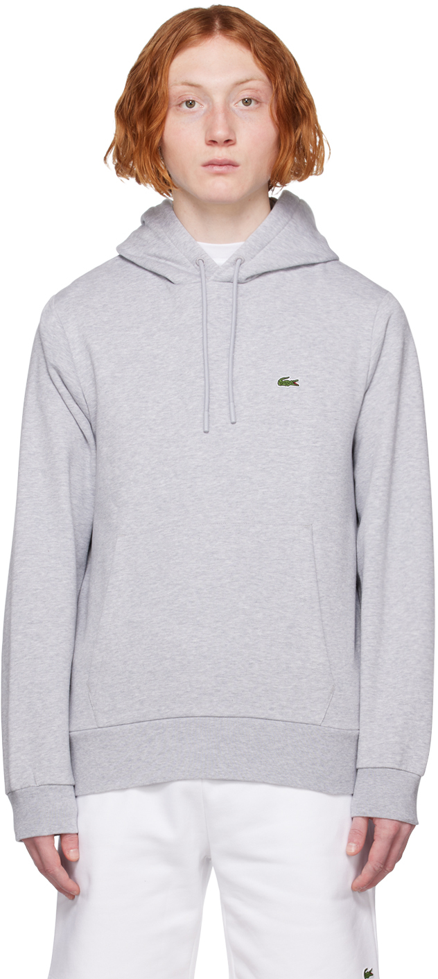 Gray Patch Hoodie by Lacoste on
