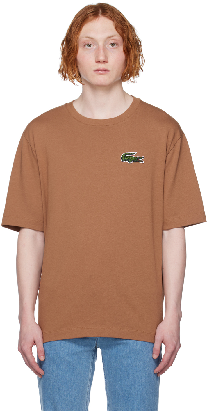 LACOSTE BROWN LOOSE FIT T-SHIRT