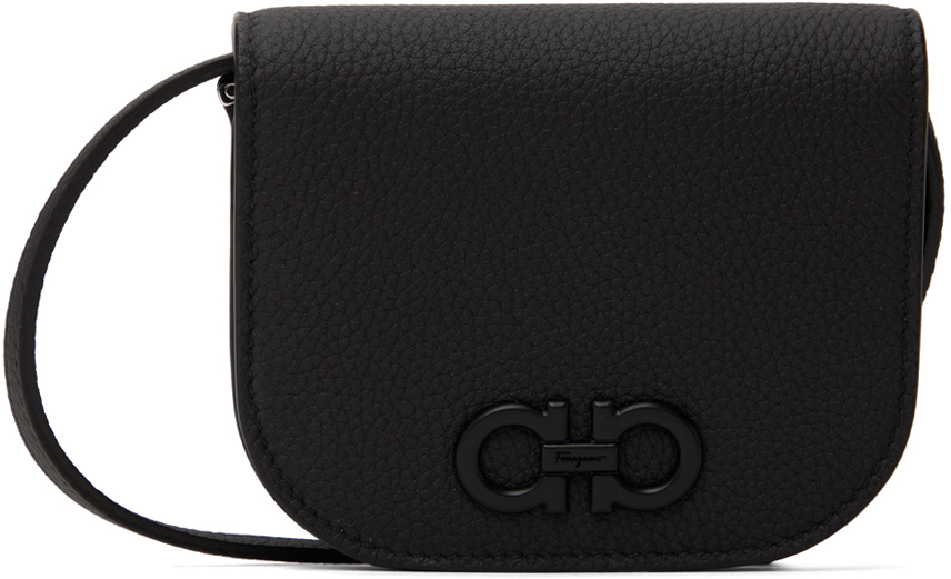 Ferragamo Black Mini Card Holder Bag In Nero || Nero 50