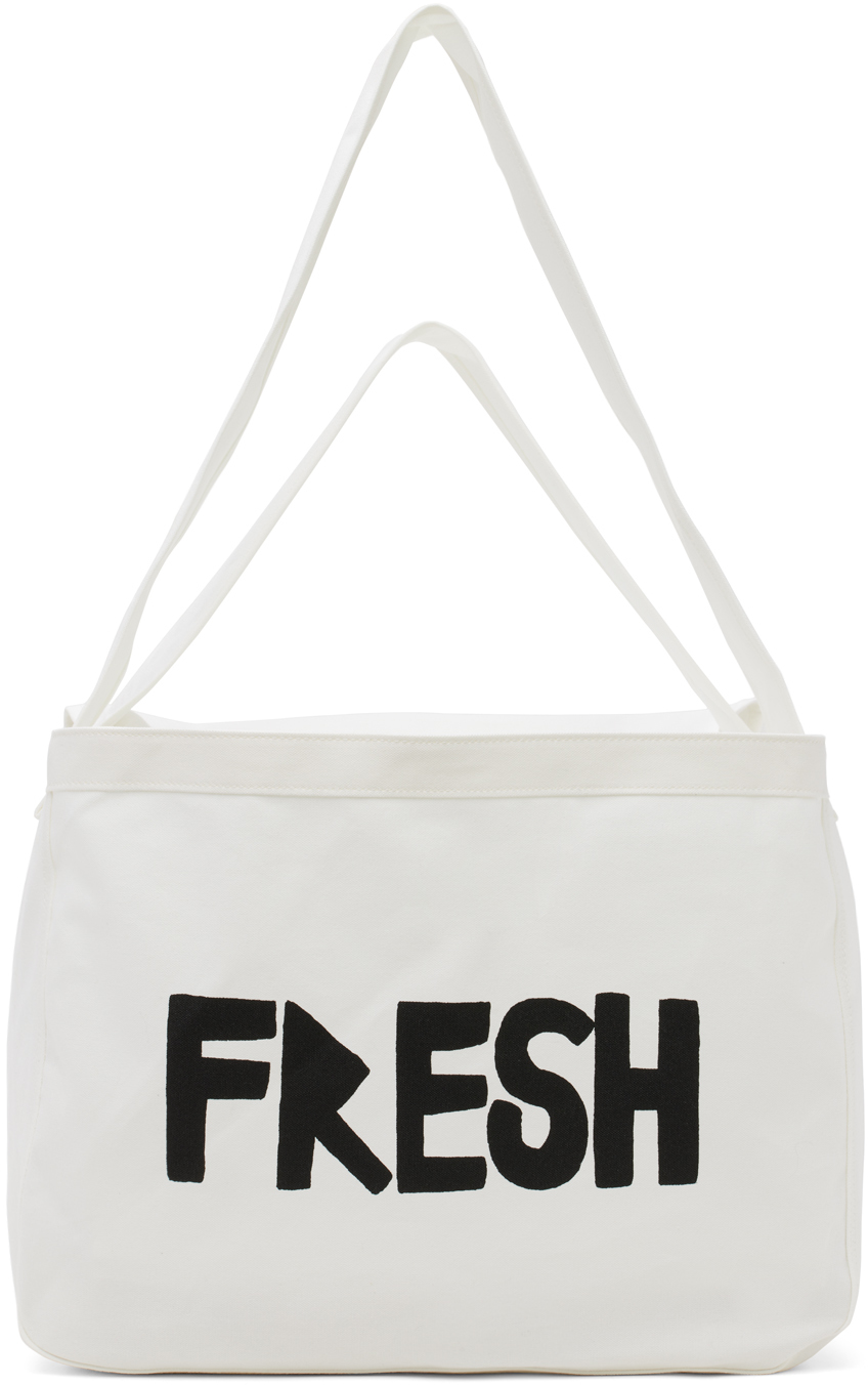 Comme Des Garçons Shirt White Brett Westfall Edition 'fresh' Tote In 2 White