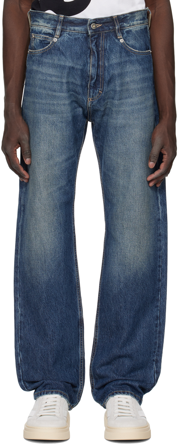 Ferragamo: Blue Faded Jeans | SSENSE