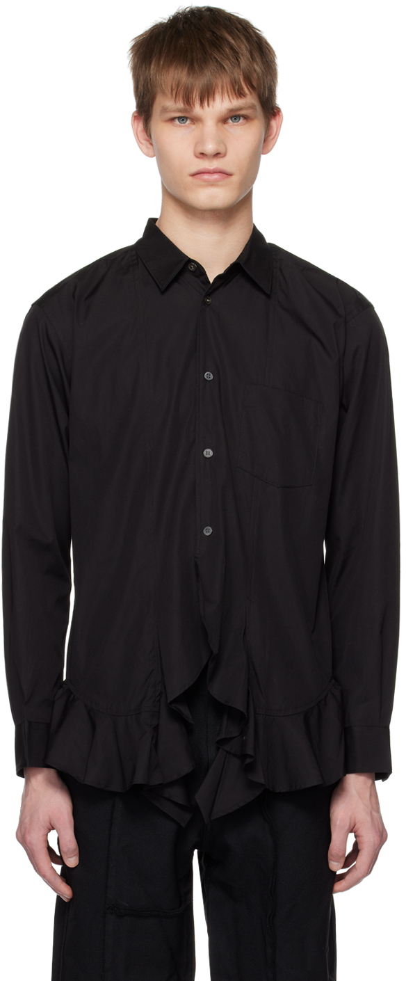Black Ruffled Shirt