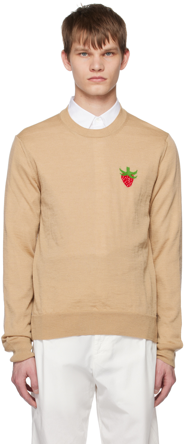【関税&送料込】Comme Des Garcons Shirt Brett Westfall Sweat White Comme des Garçons Shirt Big Strawberry Hoodie x Brett