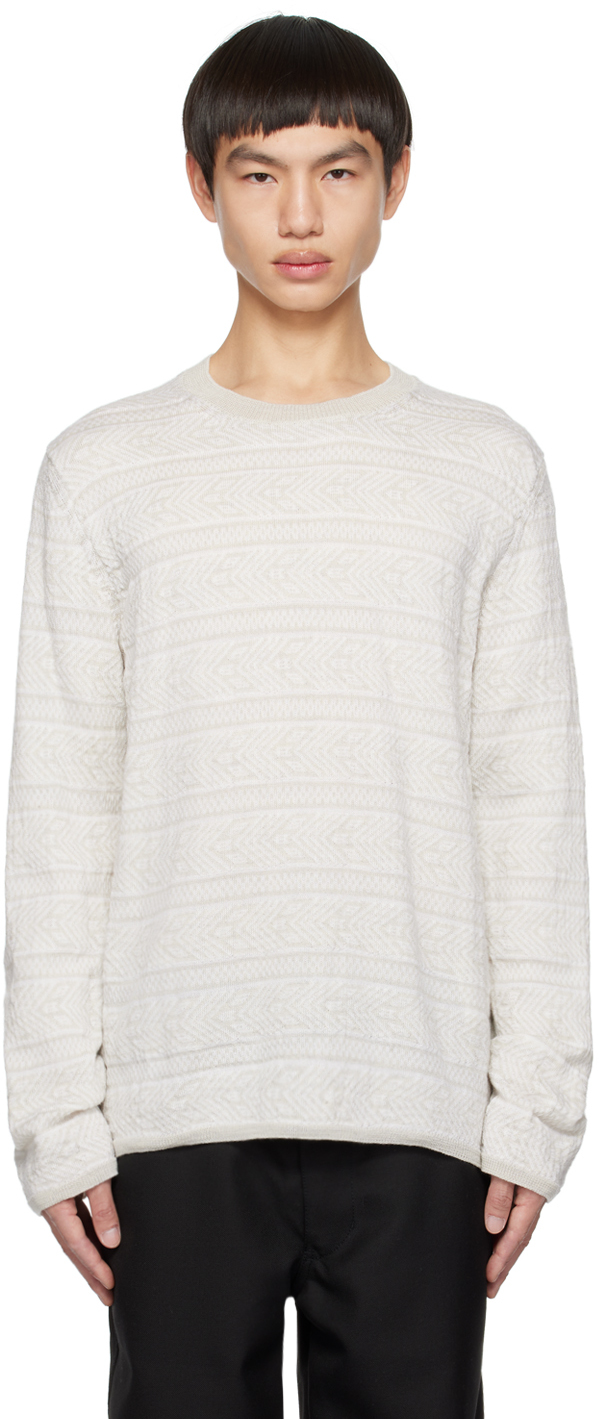 Comme des Garçons Shirt: Gray Graphic Sweater | SSENSE