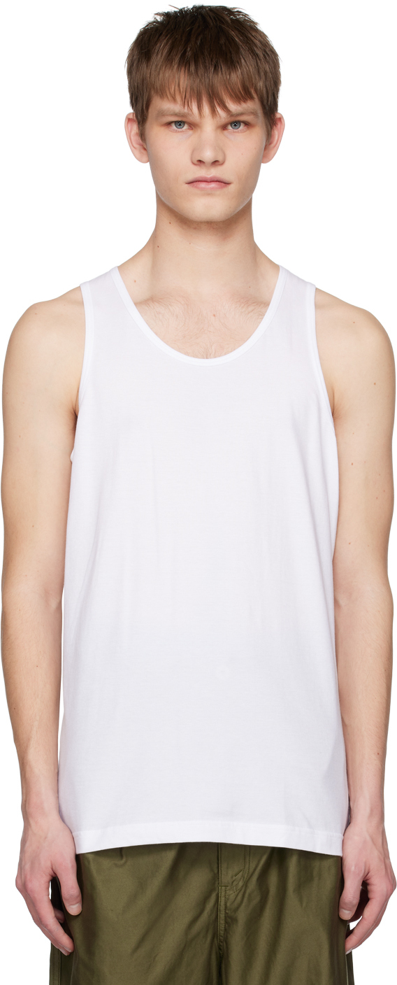 White Scoop Neck Tank Top