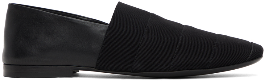 Ferragamo Black Slip-on Loafers In Nero || Nero || Nero