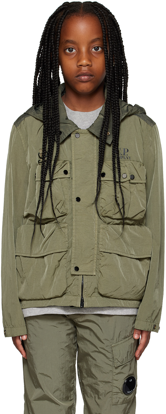 C.p. Company U16 Chrome-r Goggle Jacket In 648 Bronze Green