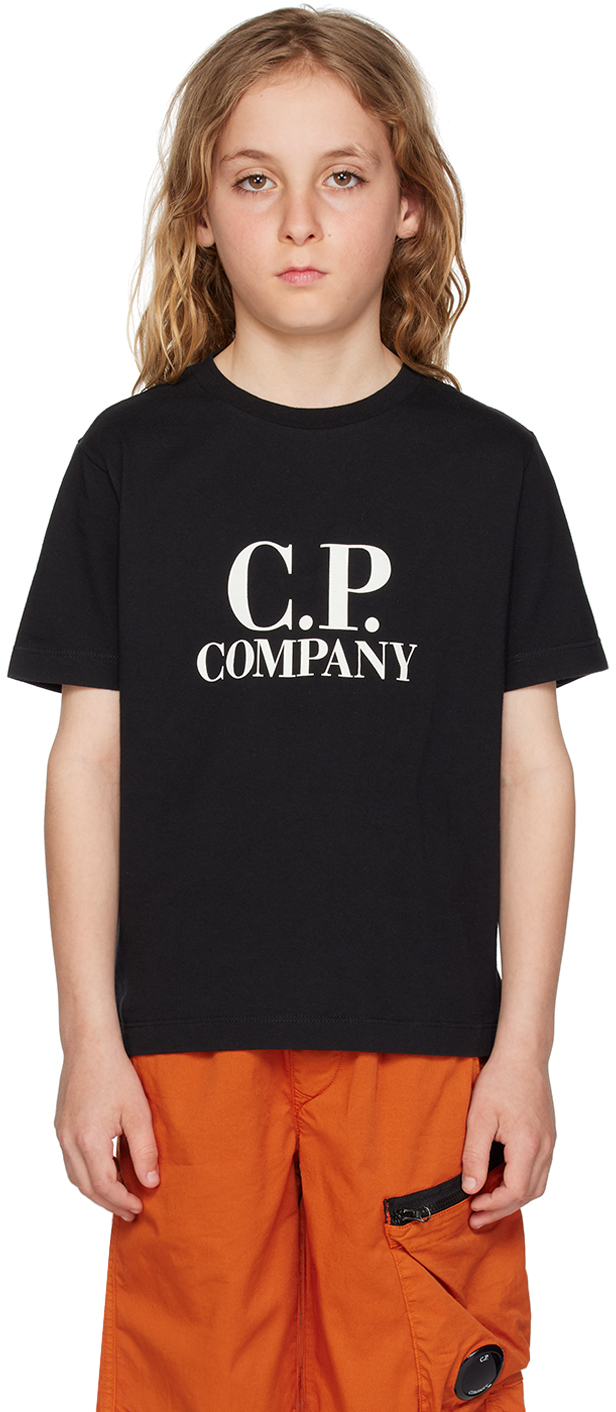 C.p. Company Logo-print Cotton Jersey T-shirt In 999 Black