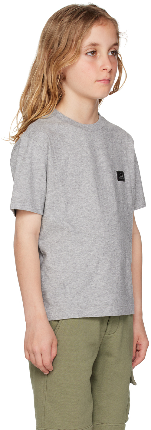 C.p. Company Kids Gray Printed T-shirt In M93 Grey Melange