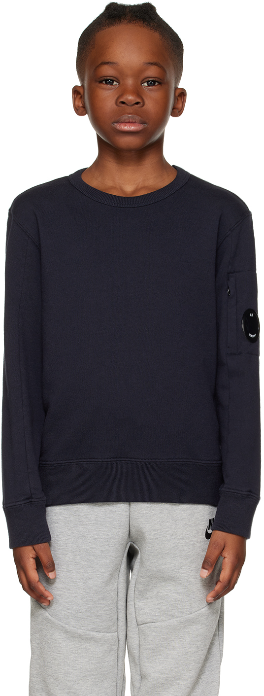 C.p. Company Basic Fleece Sweatshirt In 888 Total Eclipse