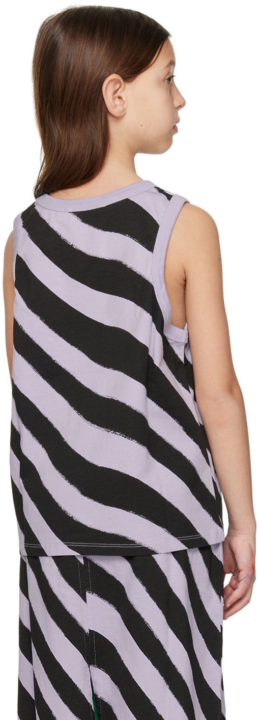 Main Story Kids Gray Striped Tank Top In Dapple Grey