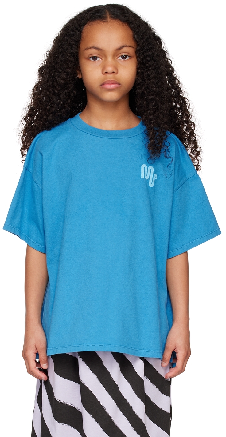 Kids Blue Oversized T-Shirt by Main Story on Sale