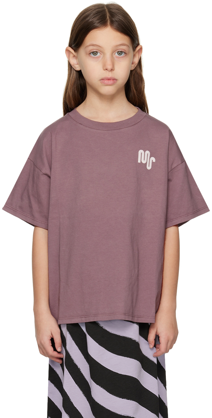 Main Story Kids Purple Oversized T-shirt In Twilight Mauve Squig