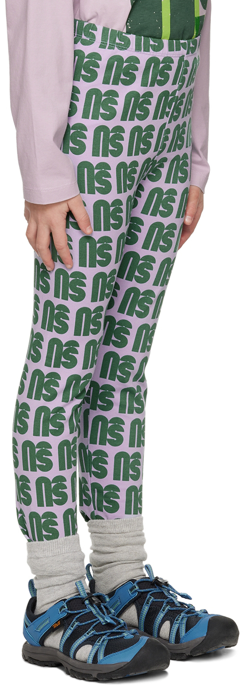 Main Story Kids Gray Monogram Legging In Dapple Grey Monogram