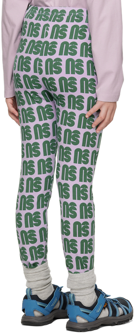 Main Story Kids Gray Monogram Legging In Dapple Grey Monogram