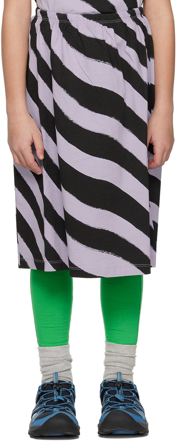 Main Story Kids Gray Striped Skirt In Dapple Grey