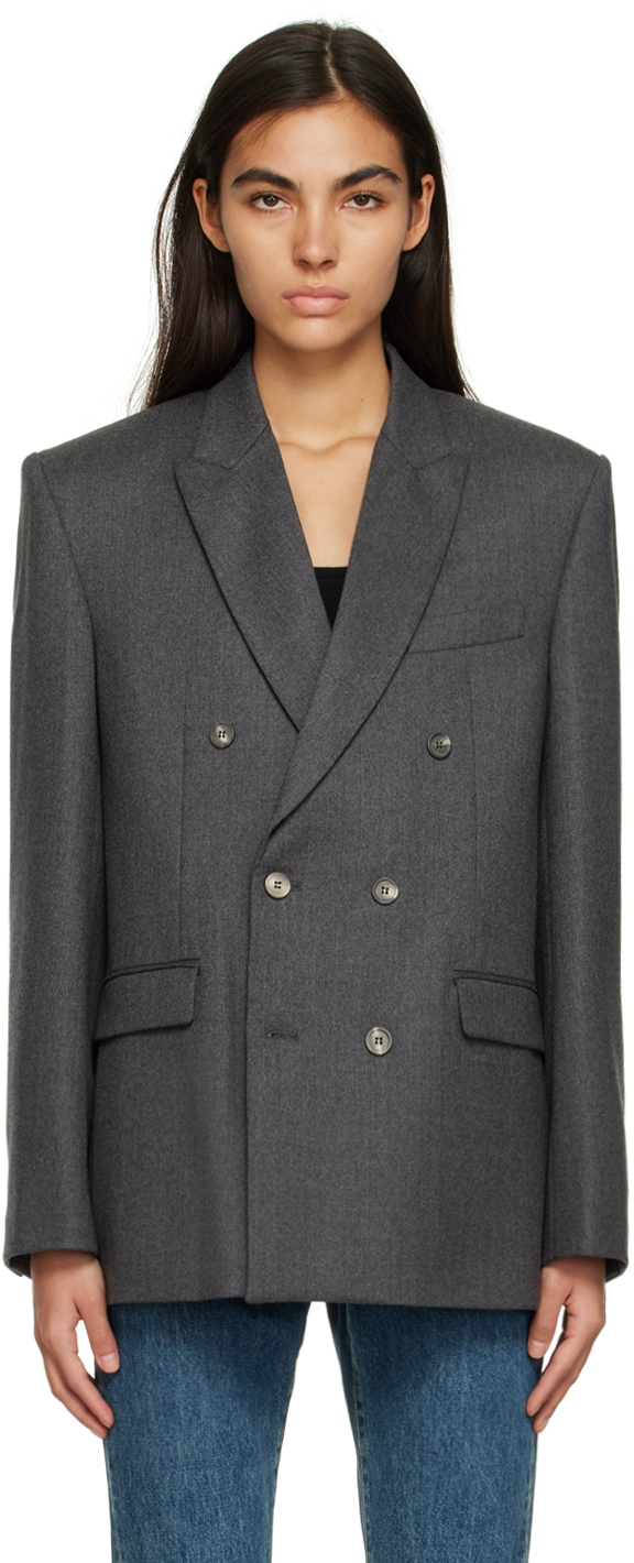 WARDROBE.NYC GRAY DOUBLE-BREASTED BLAZER