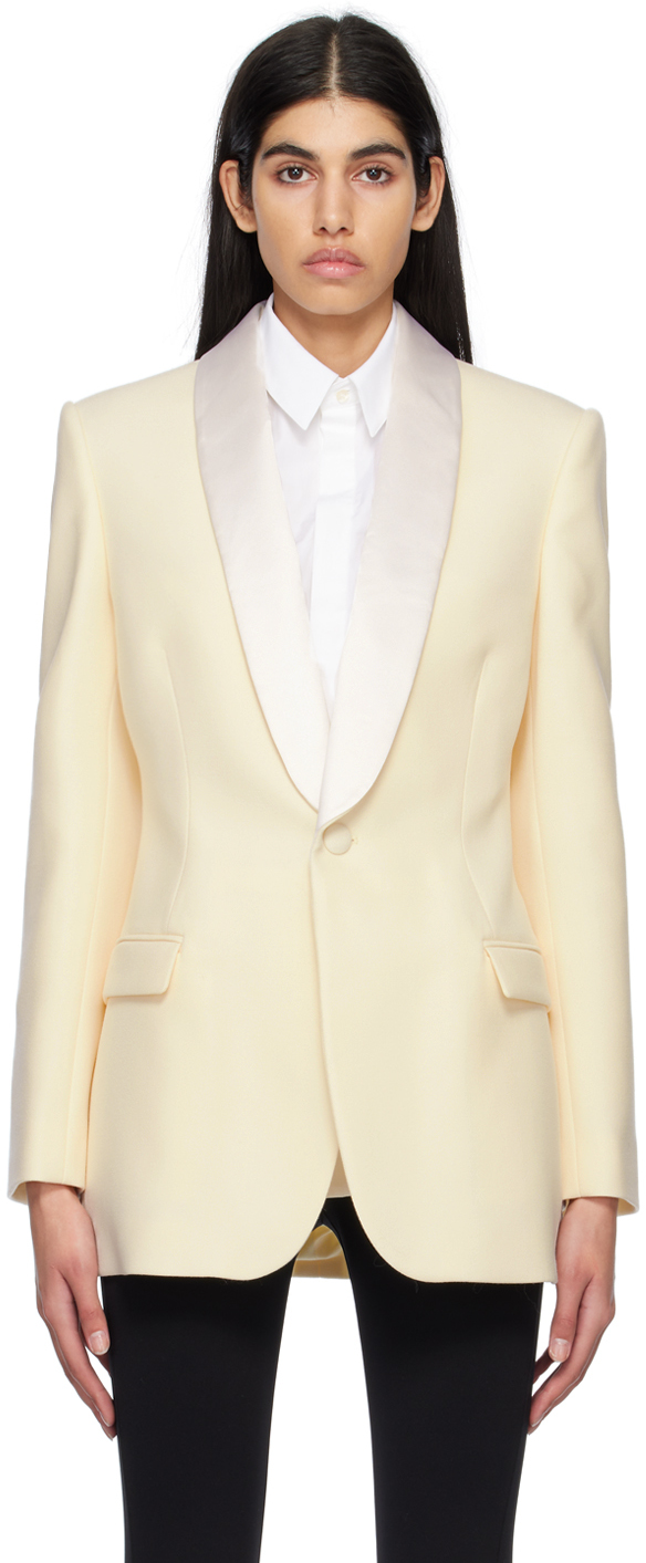 Wardrobe.nyc Off-white Tuxedo Blazer In Off White