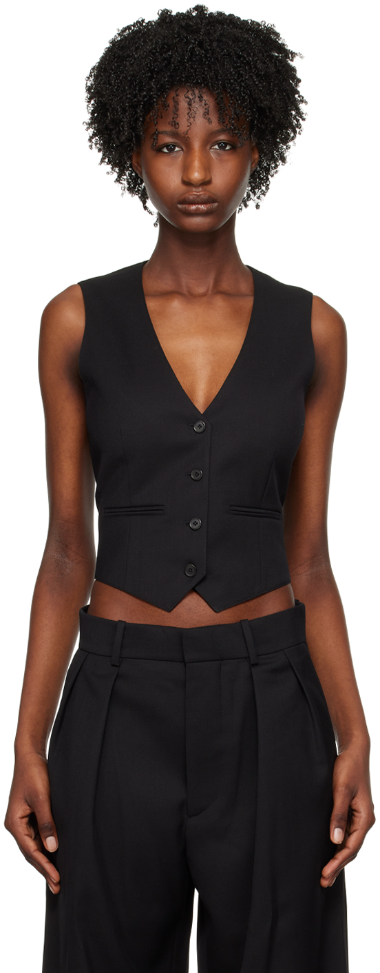 WARDROBE.NYC Black VNeck Vest SSENSE Canada
