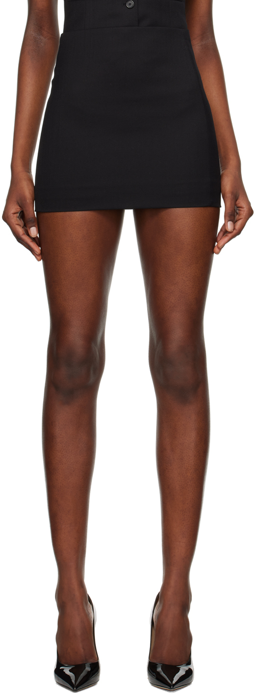 Wardrobe.nyc Black Column Miniskirt
