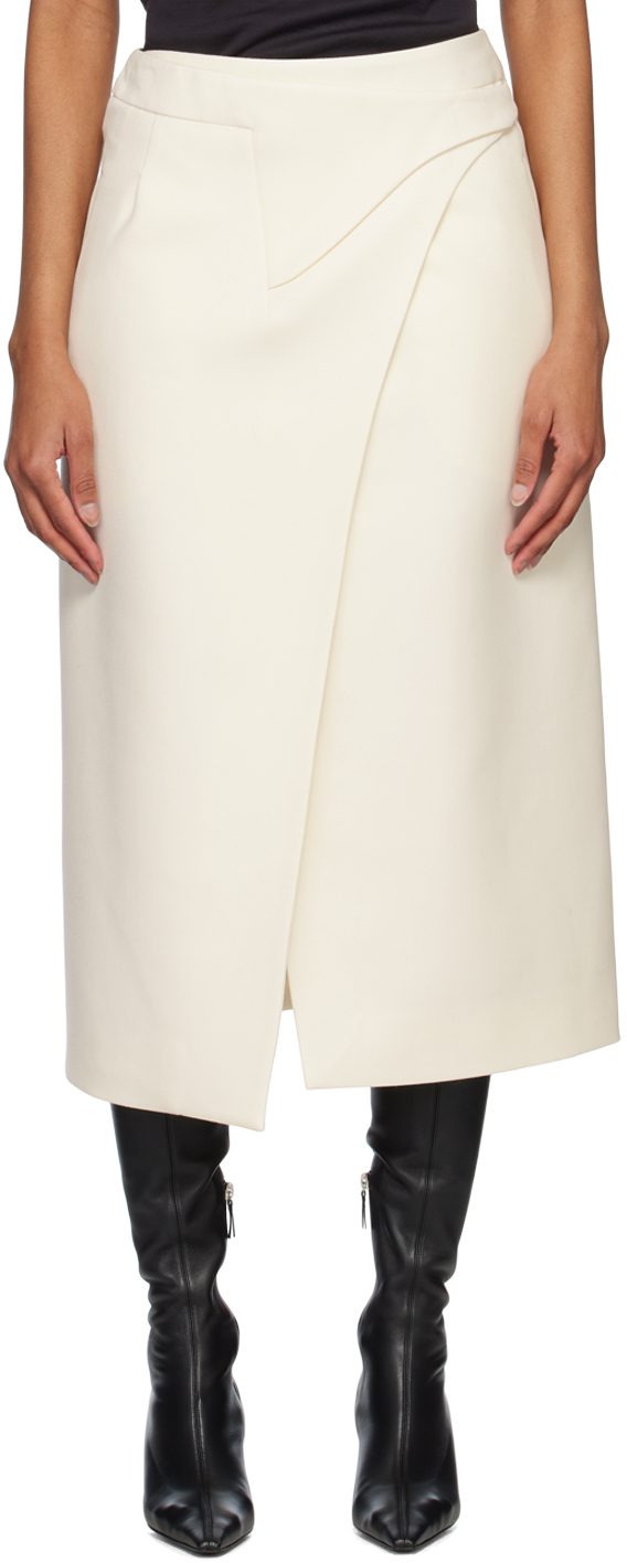 Wardrobe.nyc Off-white Wrap Midi Skirt In Off White