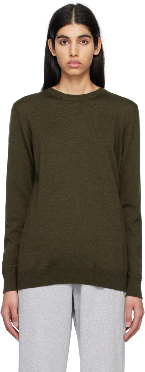 WARDROBE.NYC KHAKI CREWNECK SWEATER