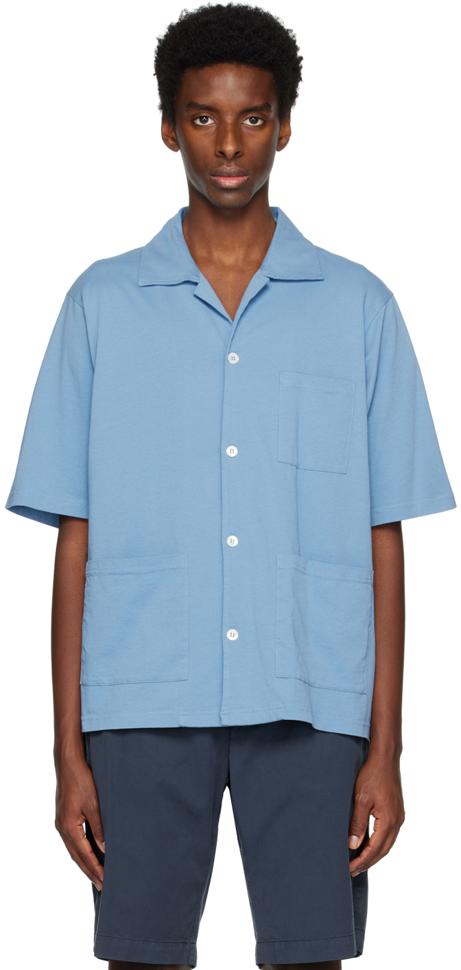 Blue Camica Shirt by ASPESI on Sale