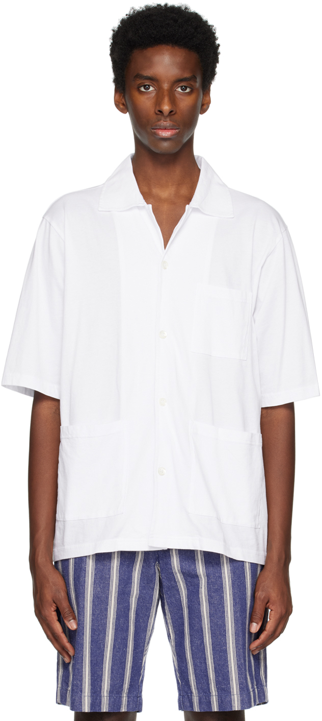 Aspesi White Camica Shirt In 01072 - Bianco / Whi