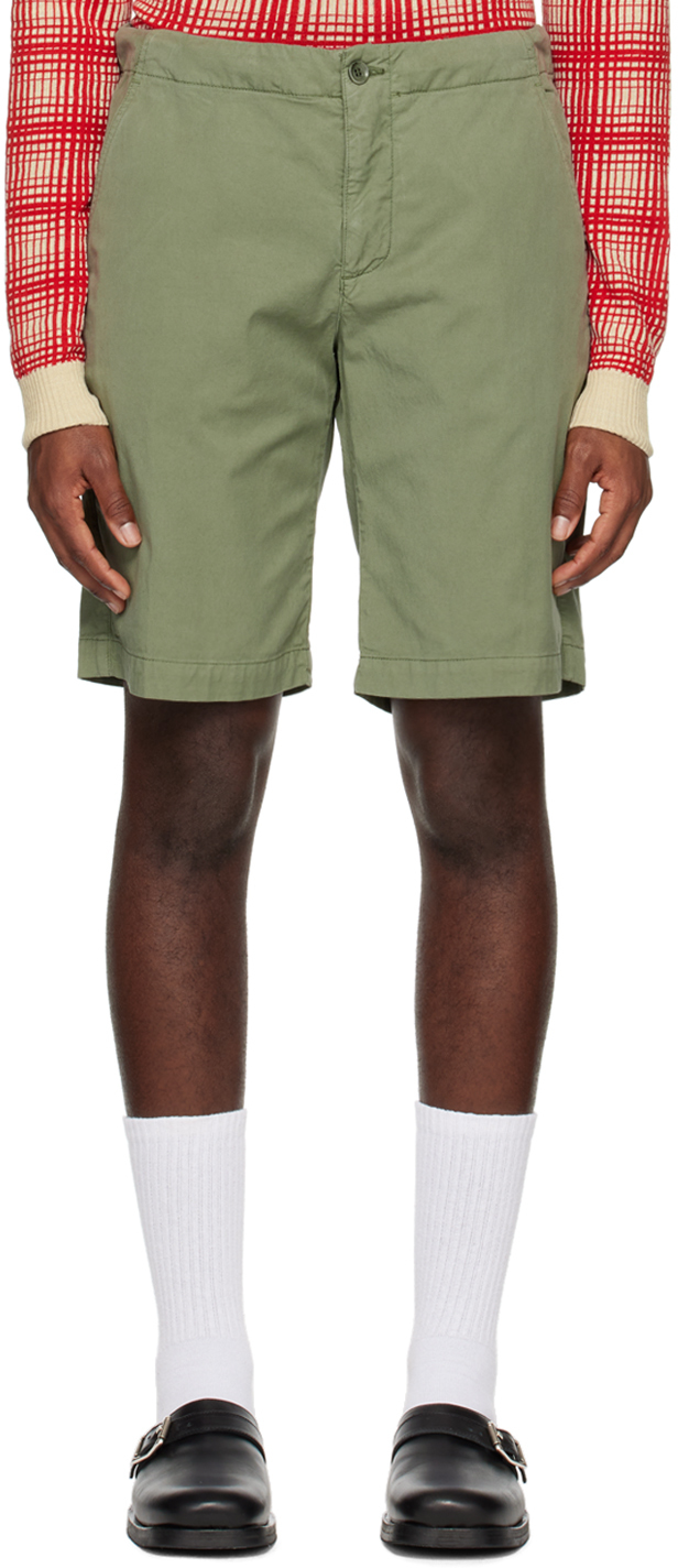 Aspesi Khaki Bermuda Shorts In 85393 - Verde / Gree