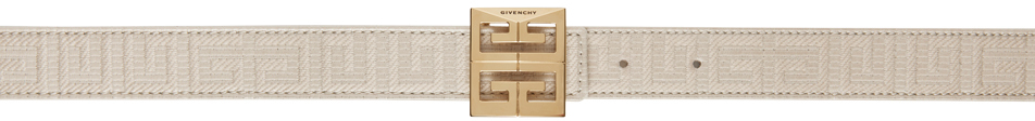 Givenchy 30mm Reversible G-Chain Belt Beige