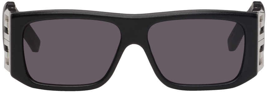 Givenchy Black 4g Sunglasses In Shiny Black / Smoke