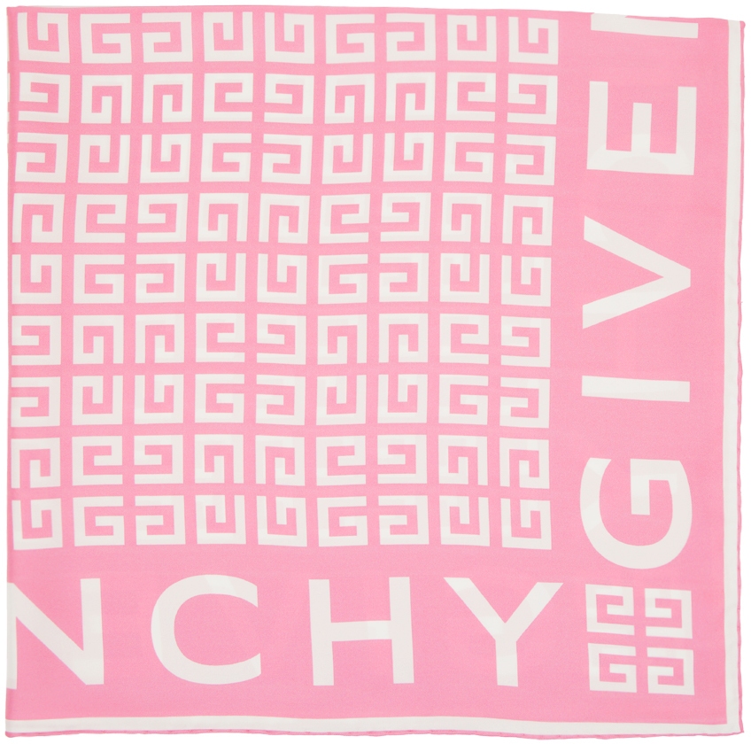 Givenchy Pink & White 4g Scarf