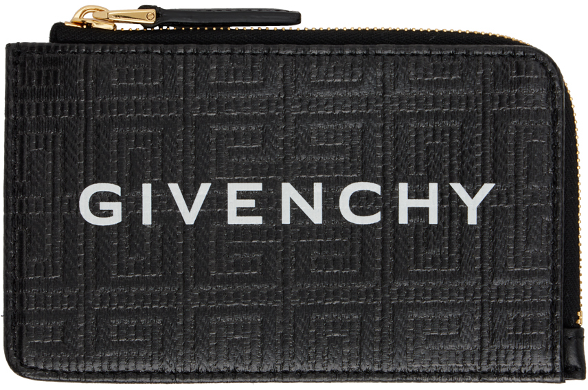 Givenchy G Cut Zipped Card Holder In Black