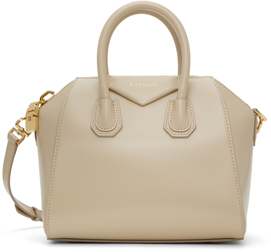 Givenchy Beige Calfskin Leather Medium Antigona Bag