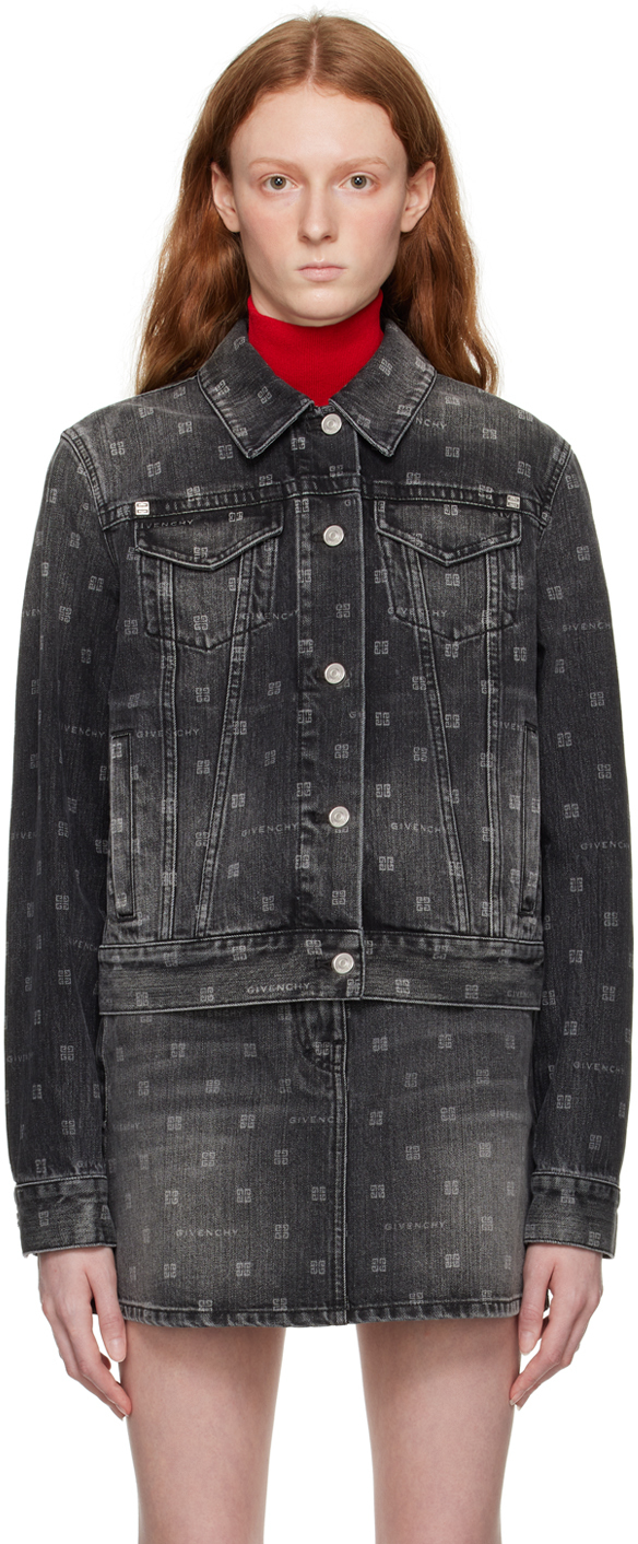 Givenchy 4g Print Denim Jacket - Women's - Cotton/polyester In Black