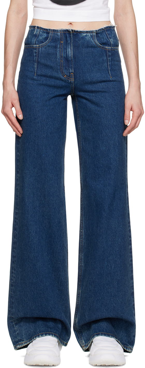 Indigo Wide-Leg Jeans