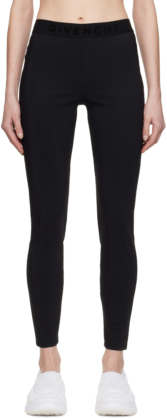 Givenchy Black Embroidered Leggings