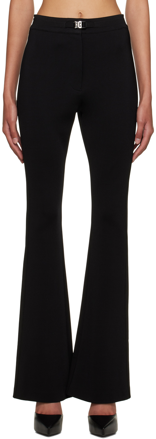 Givenchy Black Flared Trousers In 001 Black